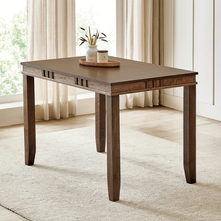 Trio NXT Solid Wood 4-Seater Dining Set with Chairs and Bench - Walnut