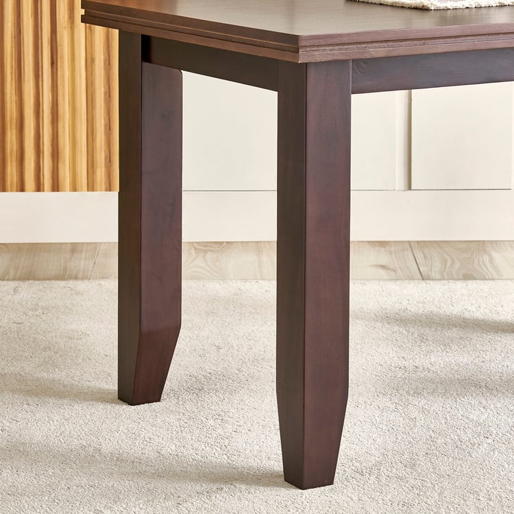 Helios Magnus Mahogany Wood 4-Seater Dining Set with Chairs - Walnut