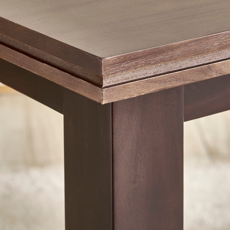 Helios Magnus Mahogany Wood 4-Seater Dining Set with Chairs - Walnut