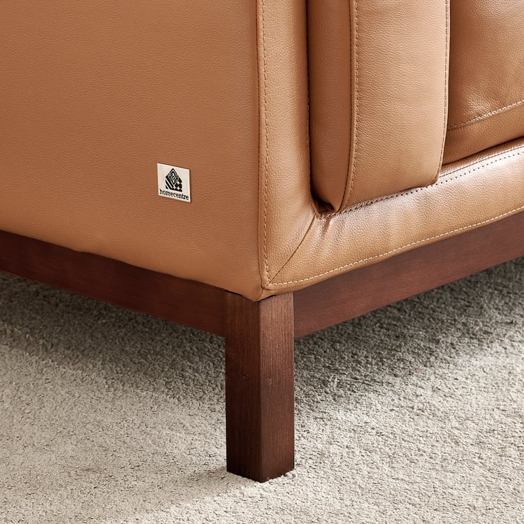 Lansbury NXT Half Leather 2-Seater Sofa with Cushions - Tan