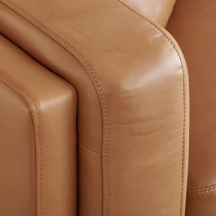 Lansbury NXT Half Leather 2-Seater Sofa with Cushions - Tan
