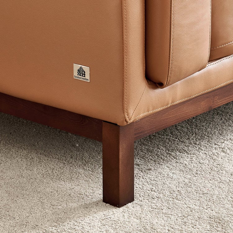 Lansbury NXT Half Leather 3-Seater Sofa with Cushions - Tan