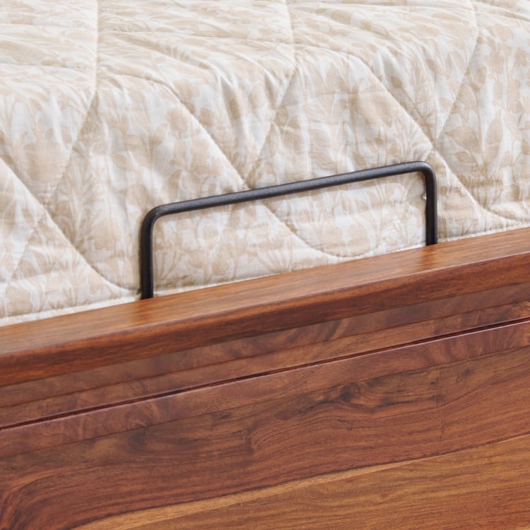 Adana Grand Taavi Queen Bed with Hydraulic Storage and Restomax Elite 6+1 Inch Spring Mattress