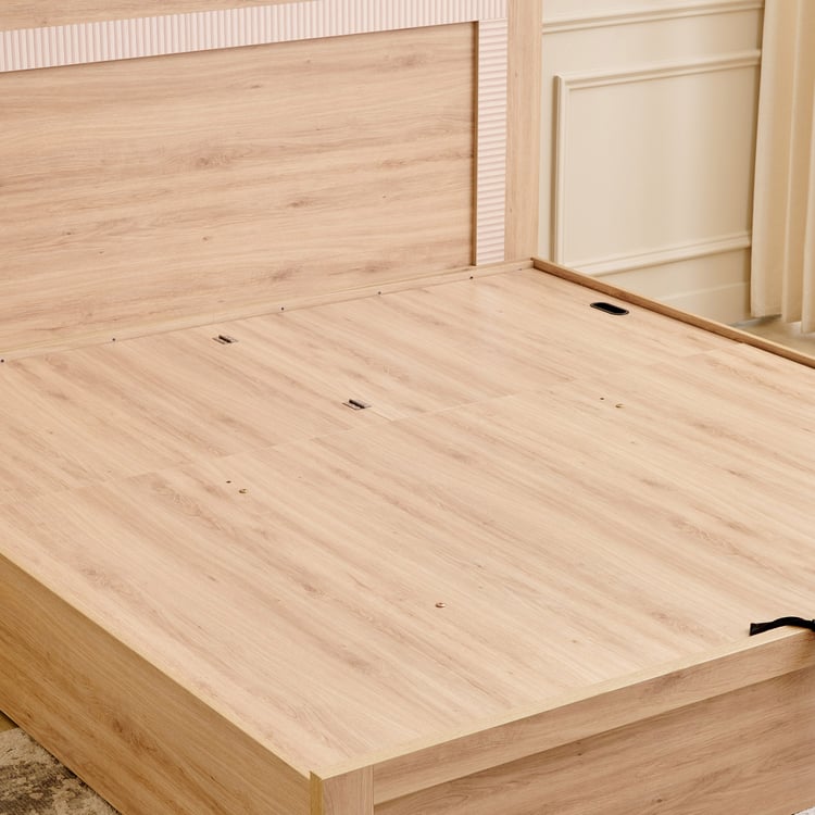 Lexus Sahara King Bed with Hydraulic Storage and Restomax Elite 8-Inch Spring Mattress