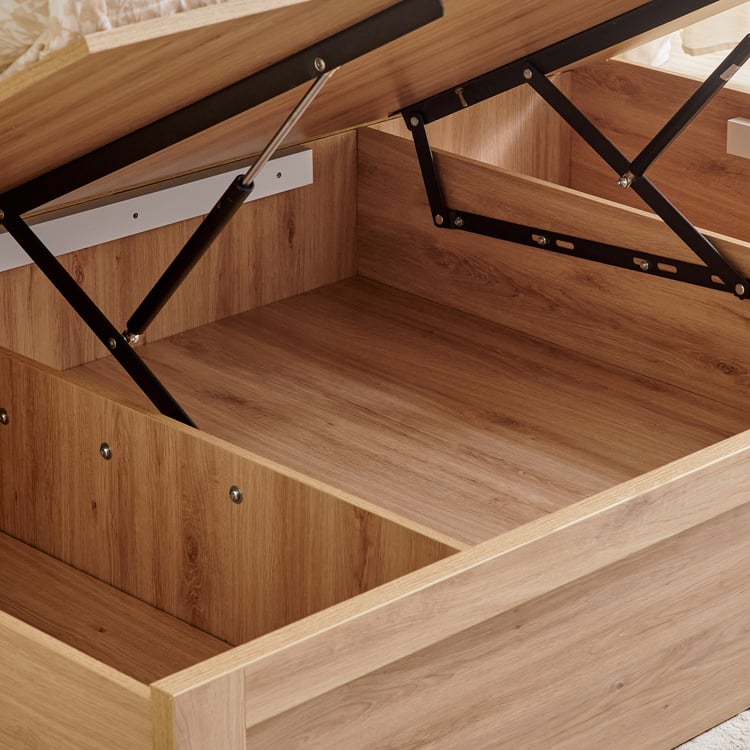 Lexus Sahara King Bed with Hydraulic Storage and Restomax Elite 8-Inch Spring Mattress
