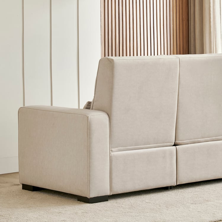 Baxter Fabric 2-Seater Electric Recliner with Cushions - Beige