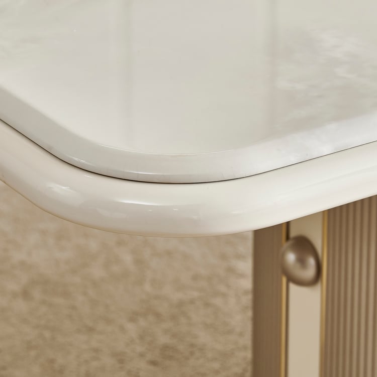 Inara Ceramic Top 6-Seater Dining Table - Cream