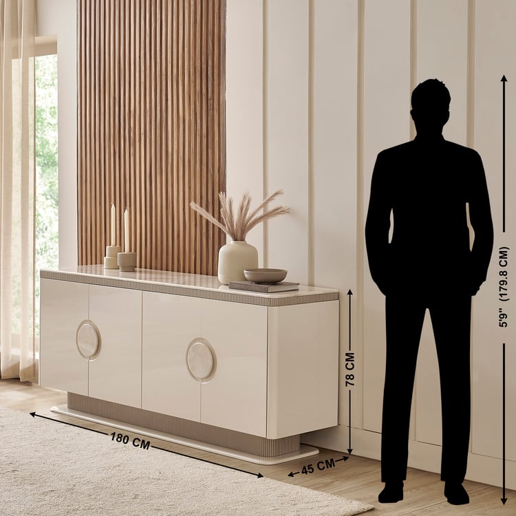 Inara Ceramic Top Sideboard - Cream