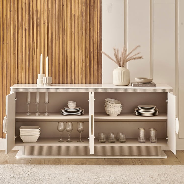 Inara Ceramic Top Sideboard - Cream