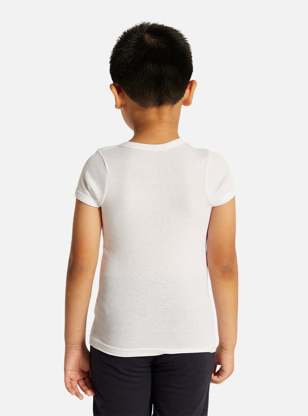 Juniors Solid Vest with Round Neck