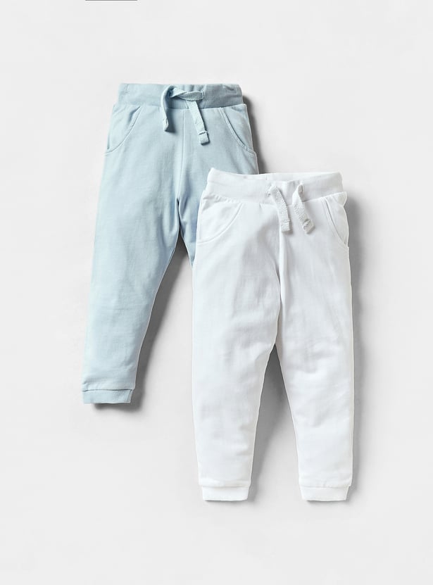 Juniors Full Length Joggers with Elasticated Waistband - Set of 2