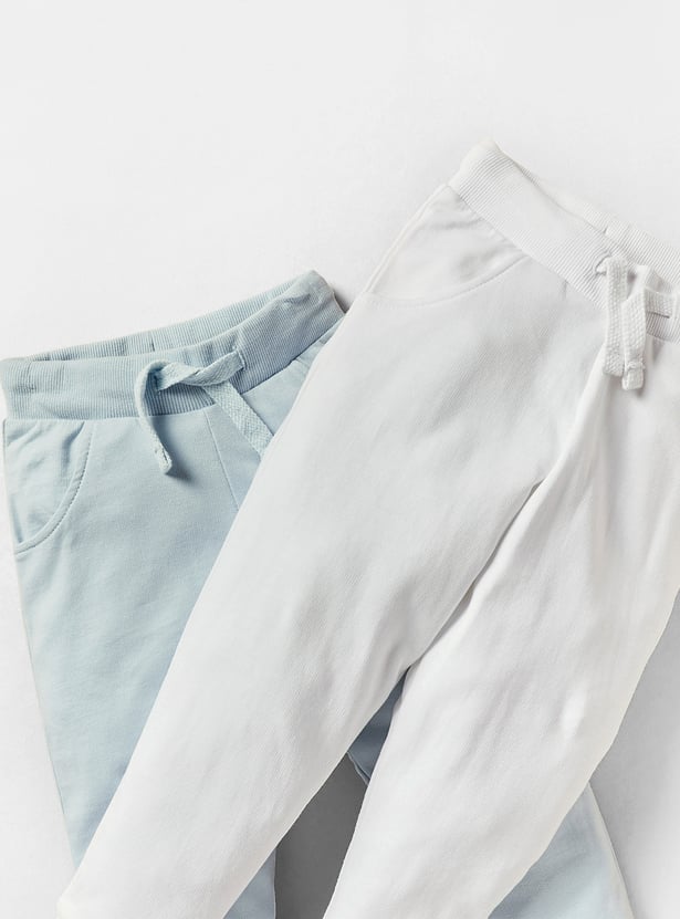 Juniors Full Length Joggers with Elasticated Waistband - Set of 2
