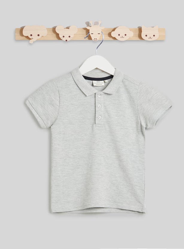 Juniors Solid Polo T-shirt