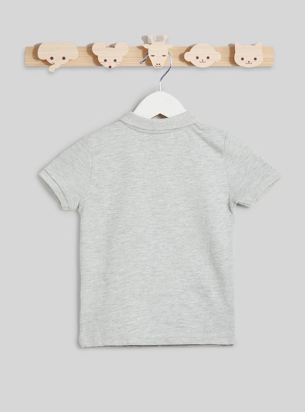 Juniors Solid Polo T-shirt