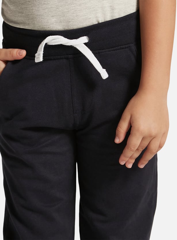 Juniors Solid Joggers with Drawstring Closure and Pockets