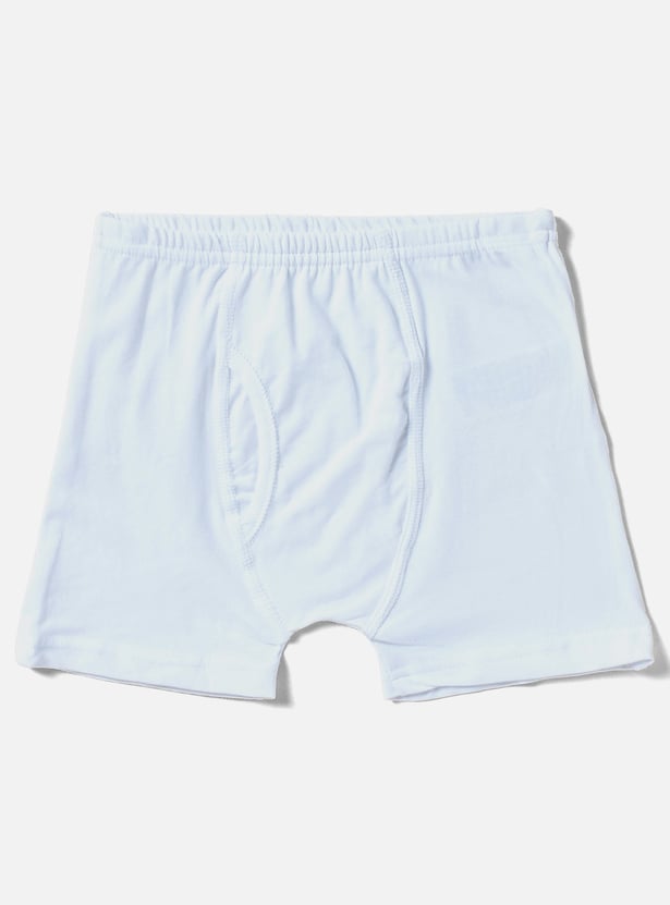 Juniors Solid Trunks with Elasticated Waistband - Set of 5