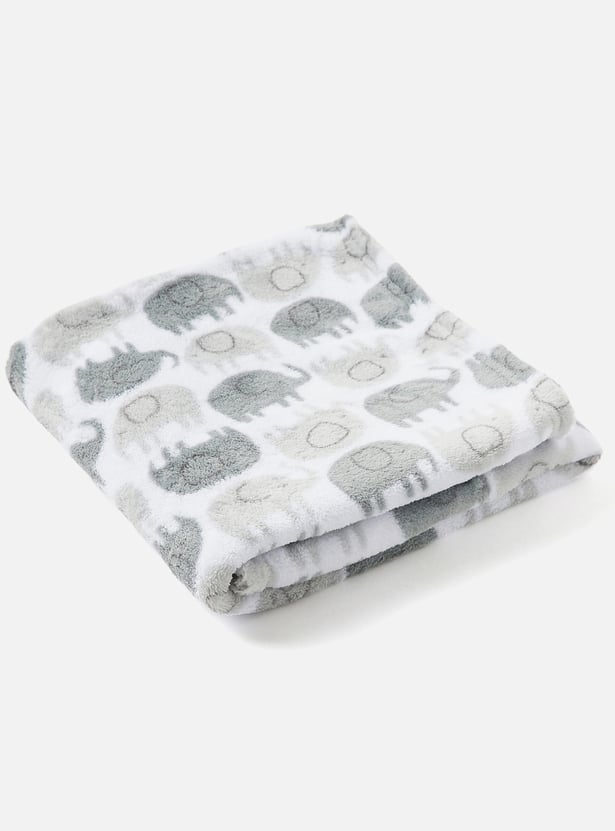 Juniors Elephant Print Towel and Soft Toy