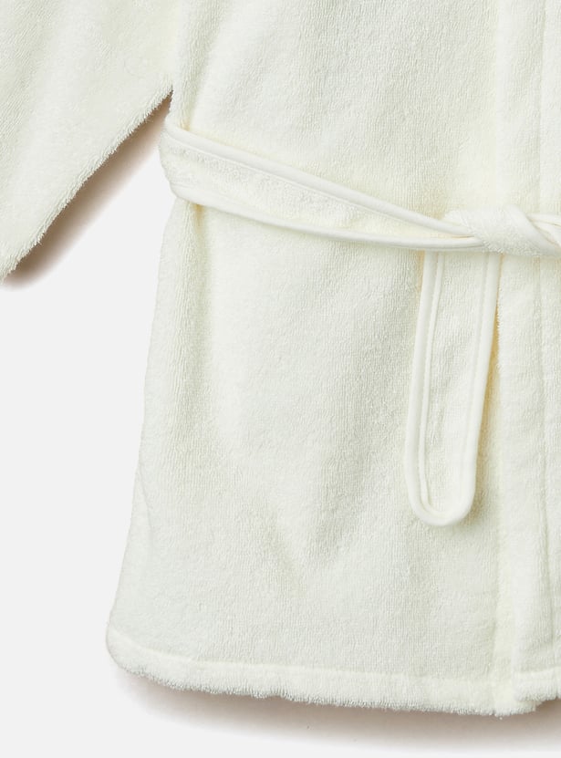 Juniors Giraffe Hooded Bath Robe with Tie-Up Belt