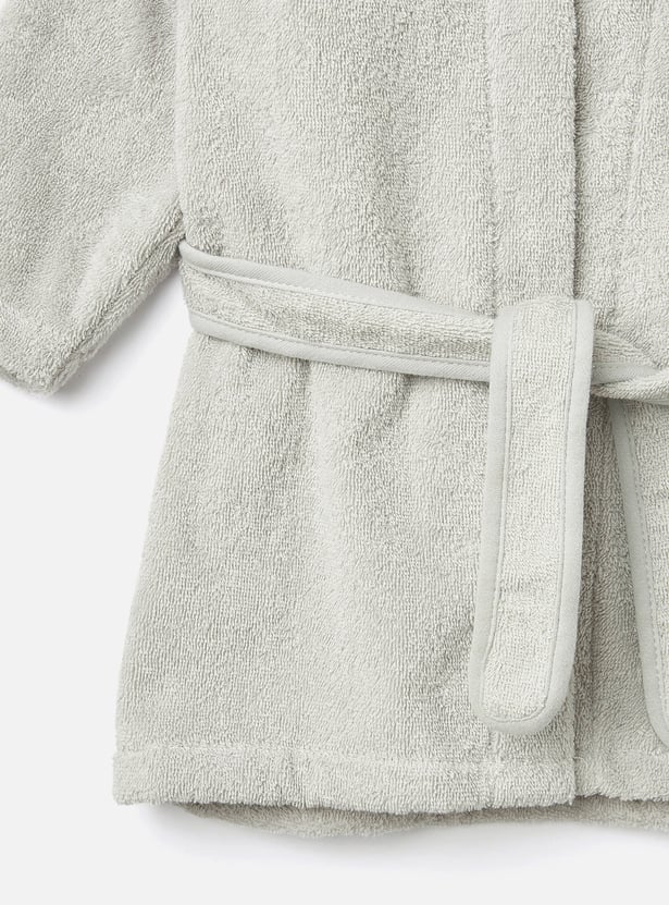 Juniors Panda Hooded Bath Robe with Tie-Up Belt