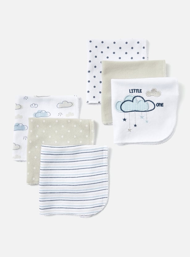 Juniors Printed Washcloth - Set of 6