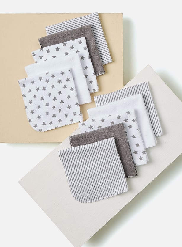 Juniors Printed Washcloth - Set of 10