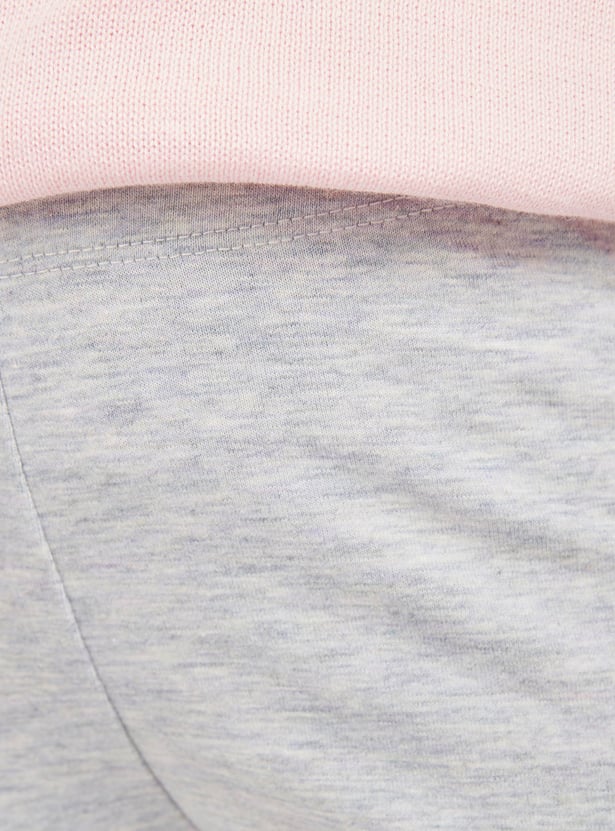 Juniors Solid Shorts with Elasticated Waistband