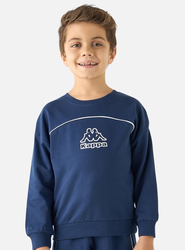 Kappa Logo Print Long Sleeves Sweatshirt and Joggers Set