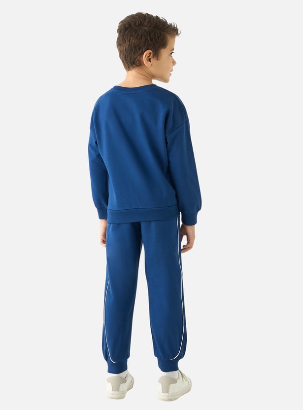 Kappa Logo Print Long Sleeves Sweatshirt and Joggers Set