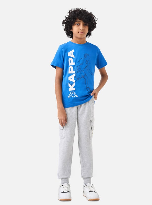 Kappa Printed T-shirt with Crew Neck and Short Sleeves