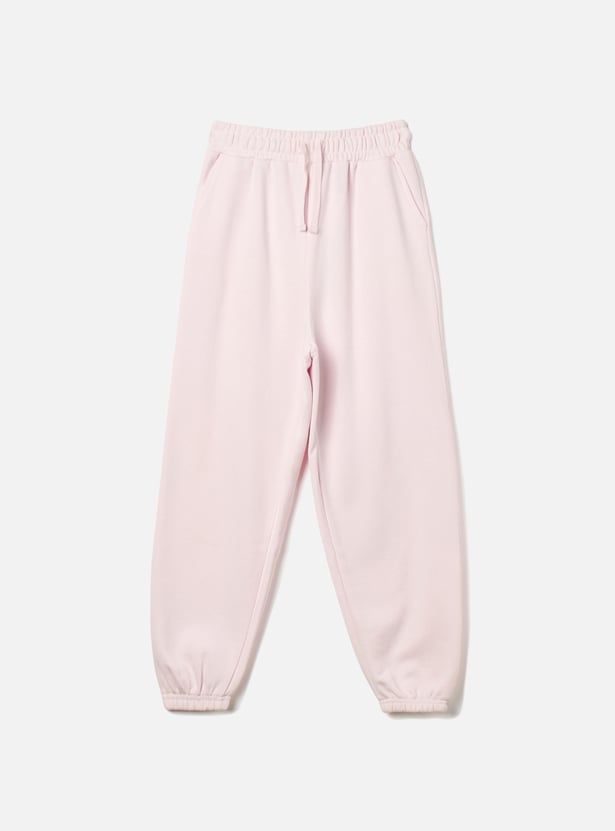Juniors Solid Joggers with Drawstring Closure