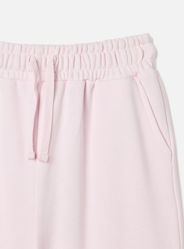 Juniors Solid Joggers with Drawstring Closure