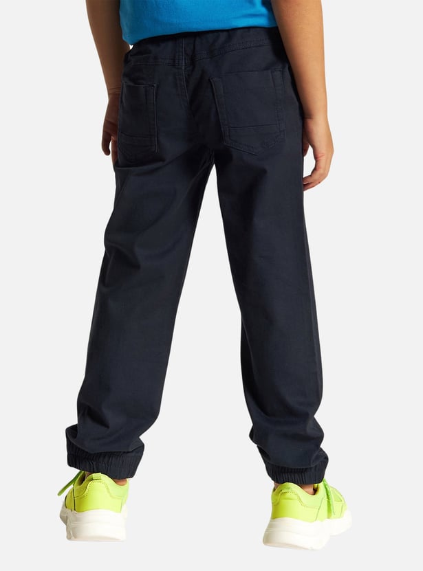 Juniors Solid Joggers with Drawstring Closure and Pockets