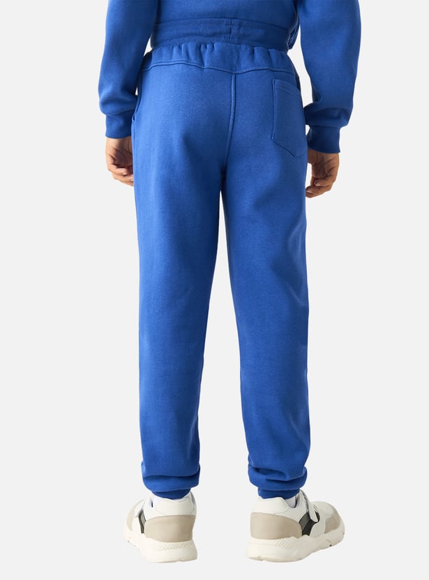 Kappa Logo Print Joggers with Drawstring Closure and Pockets