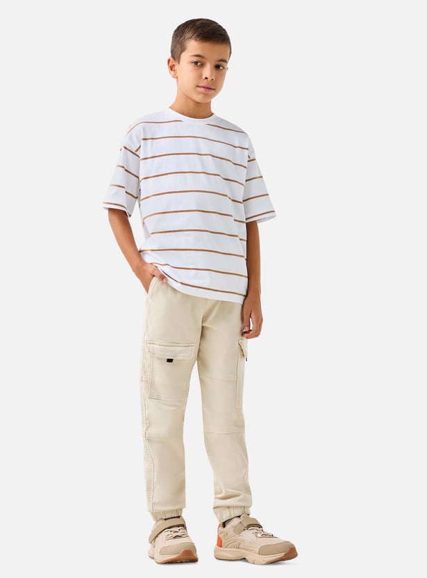 Juniors Boys' Solid Regular Fit Joggers