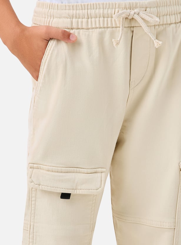 Juniors Boys' Solid Regular Fit Joggers