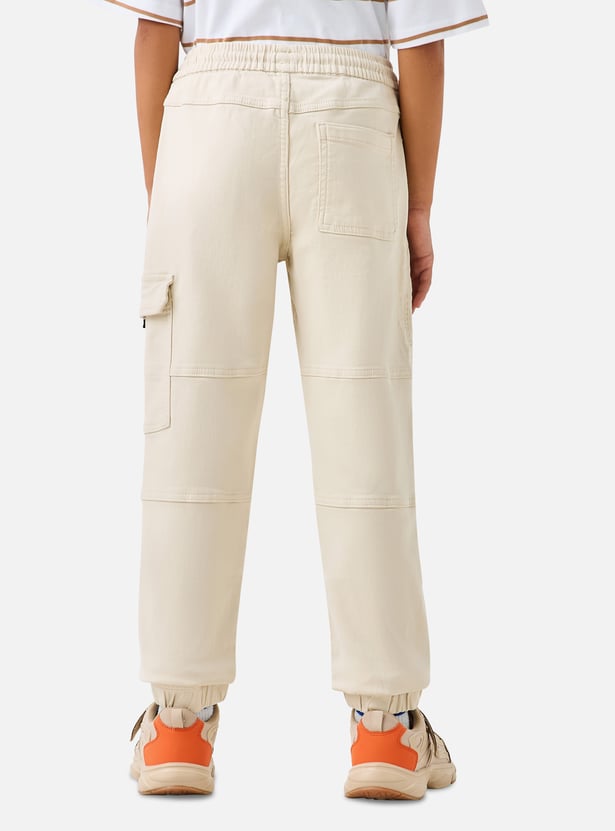 Juniors Boys' Solid Regular Fit Joggers