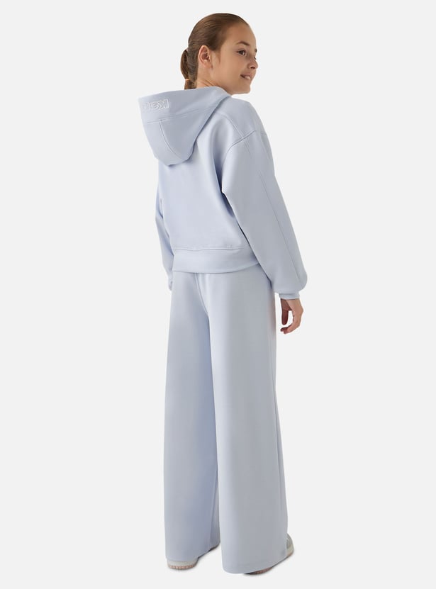 Kappa Logo Detail Long Sleeves Hooded Jacket and Pants Set