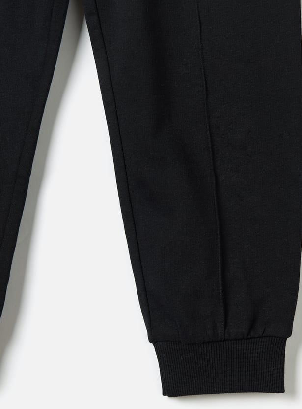 Juniors Solid Joggers with Pockets and Drawstring Closure