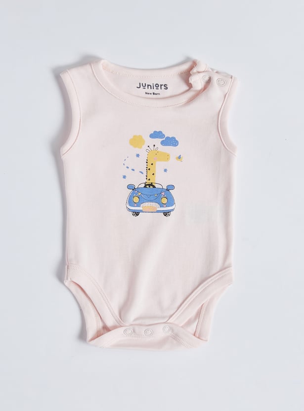 Juniors Printed Sleeveless Bodysuit - Set of 5