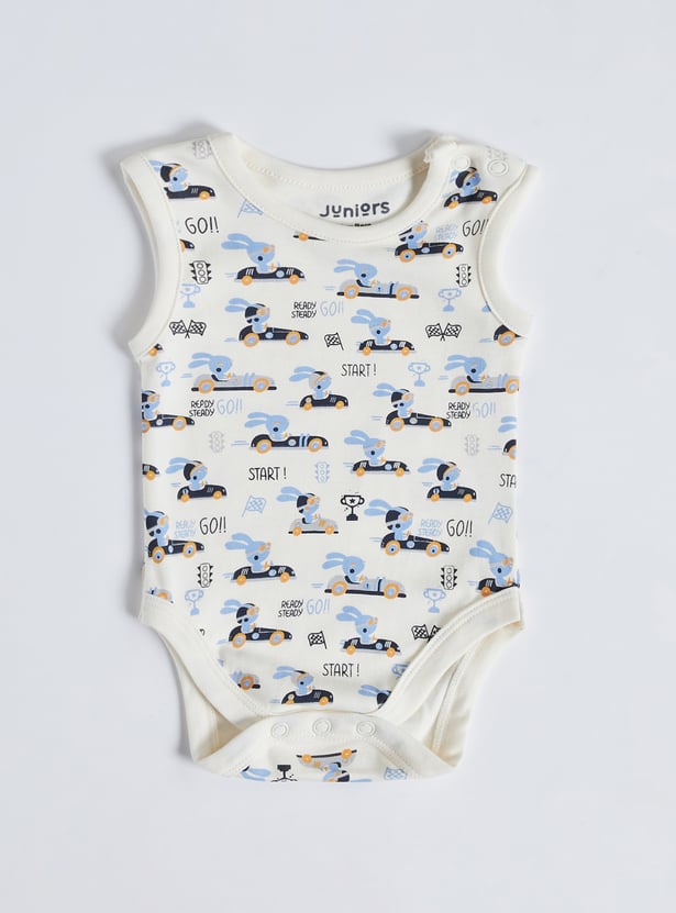 Juniors Printed Sleeveless Bodysuit - Set of 5