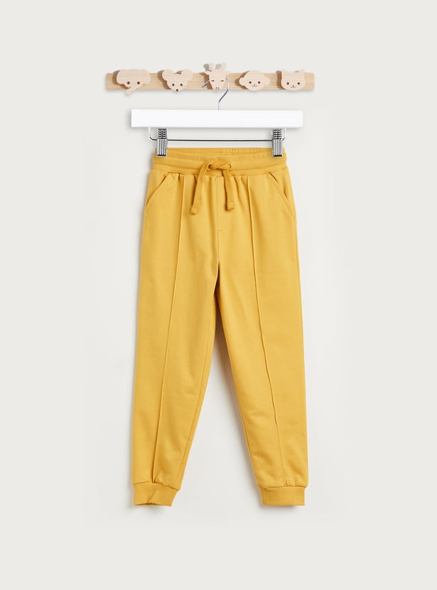 Juniors Solid Joggers with Elasticated Waistband and Pockets