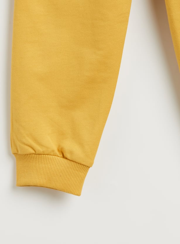 Juniors Solid Joggers with Elasticated Waistband and Pockets