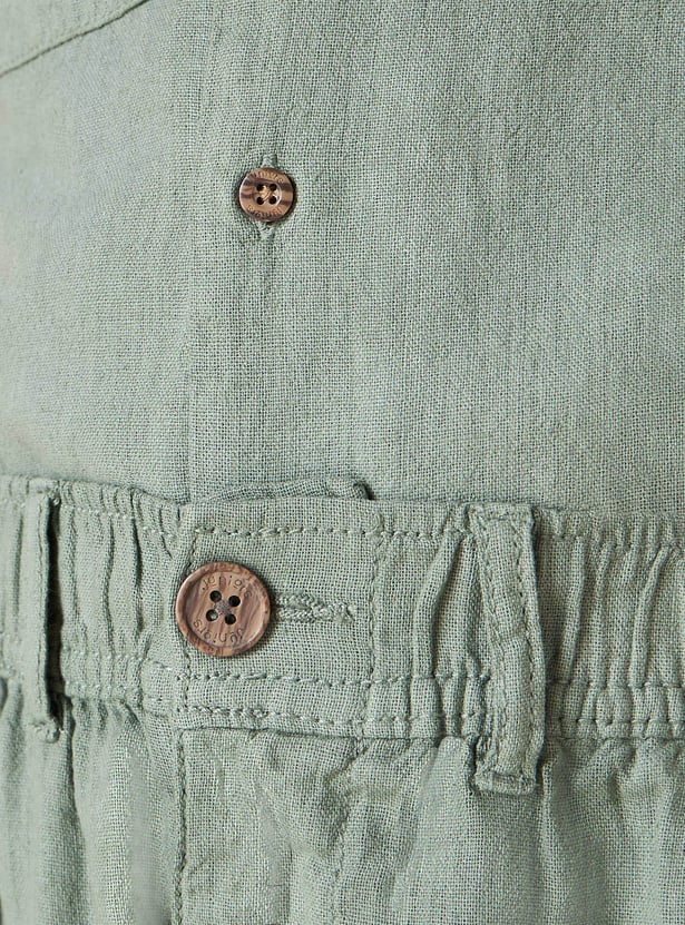 Juniors Solid Resort Shirt and Shorts Set