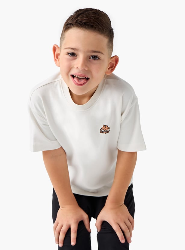 Kappa Graphic Print T-shirt with Short Sleeves and Crew Neck
