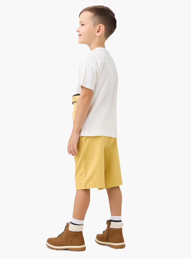Juniors Solid T-shirt and Shorts Set