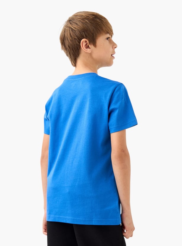 Kappa Logo Print T-shirt with Short Sleeves and Crew Neck