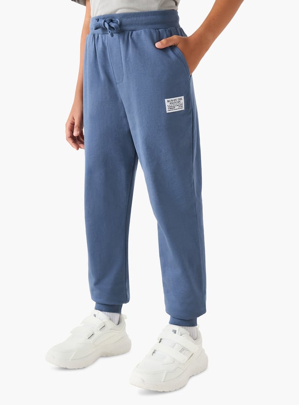 Juniors Solid Joggers with Drawstring Closure