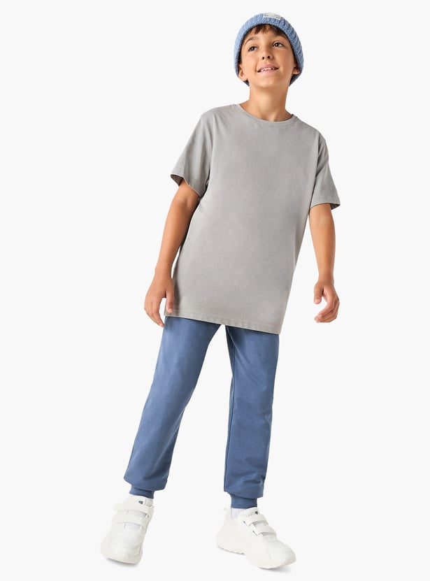 Juniors Solid Joggers with Drawstring Closure