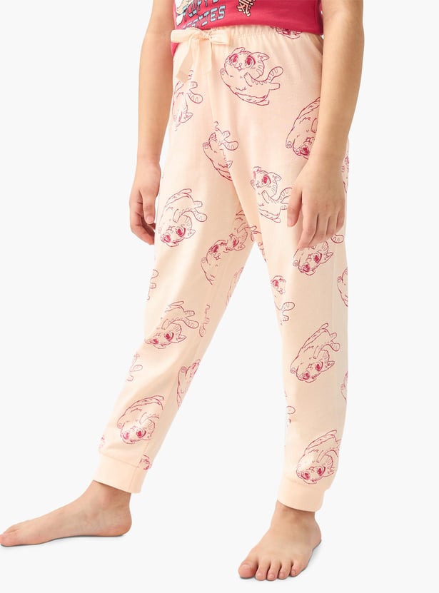 Juniors Printed T-shirt and Pyjama Set
