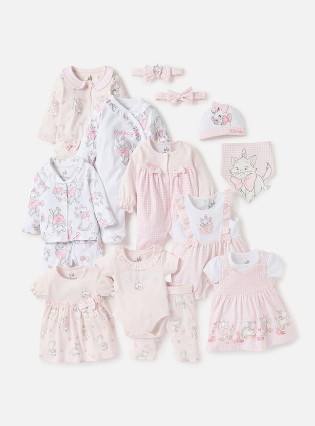 Marie Cat Print Beanie with Bow Detail